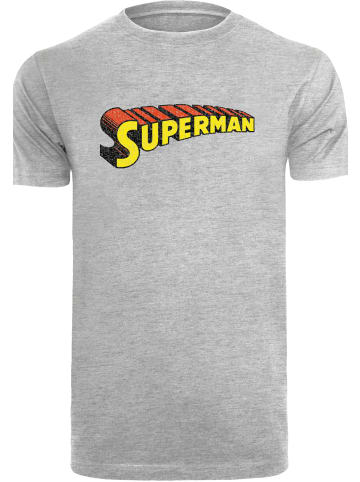F4NT4STIC T-Shirt DC Comics Superhelden Superman Telescopic Crackle in grau meliert