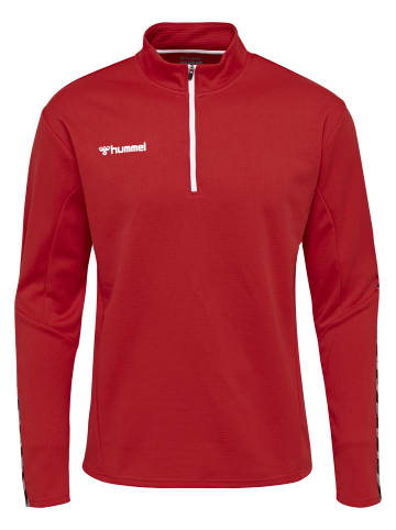 Hummel Halbreißverschluss Sweatshirt Hmlauthentic Kinder in TRUE RED