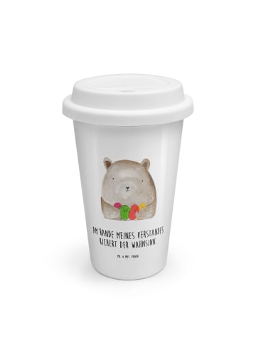 Mr. & Mrs. Panda ToGo Kaffeebecher Bär Gefühl mit Spruch in Weiß