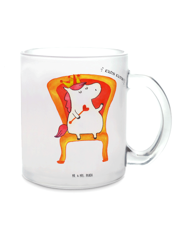 Mr. & Mrs. Panda Tee Tasse Einhorn König ohne Spruch in Transparent