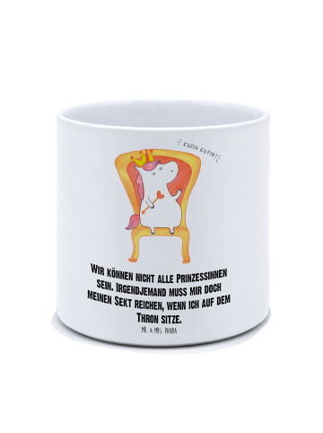 Mr. & Mrs. Panda Übertopf Einhorn Prinzessin mit Spruch in Weiß