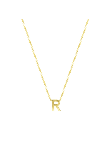 Lucardi 375 Gold Halskette "Buchstabe R" Buchstabe