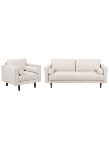 Beliani 6-tlg Sitzgruppe NURMO in Beige/Braun