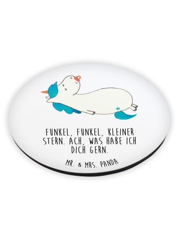 Mr. & Mrs. Panda magnet Einhorn Schnuller mit Spruch in Weiß