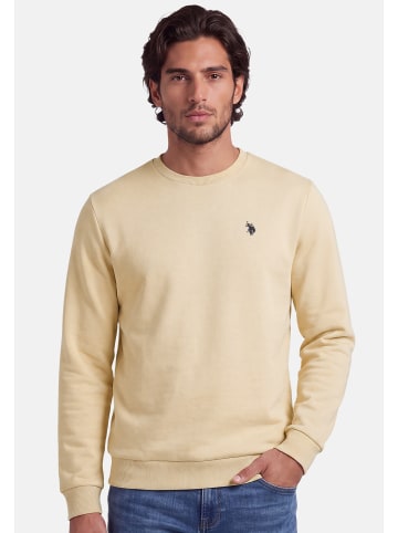 U.S. Polo Assn. Pullover USJaxxon – Herren Sweatshirt mit Rundhalsausschnitt in Creme