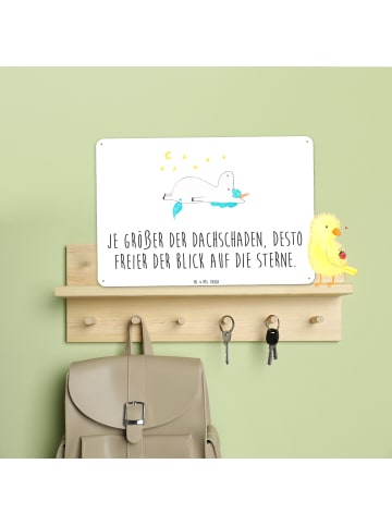 Mr. & Mrs. Panda tafel Einhorn Sternenhimmel mit Spruch in Weiß