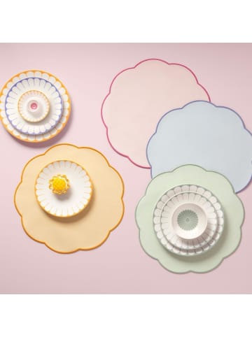 Villeroy & Boch 6er Set Platzsets Fleur Accessoires ø 40 cm in grün