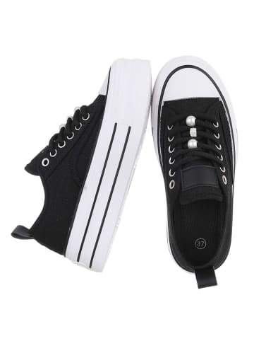 Ital-Design Freizeitschuh in Schwarz und Weiß