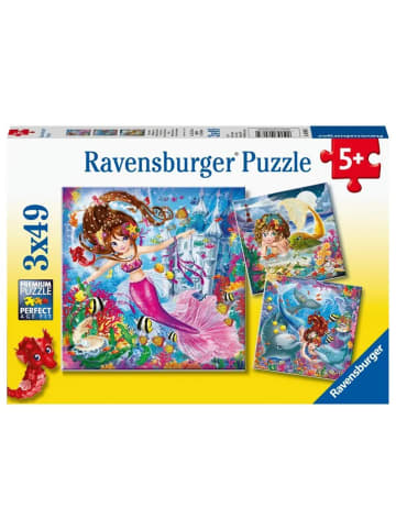 Ravensburger Kinderpuzzle 3x49 Teile - Bezaubernde Meerjungfrauen