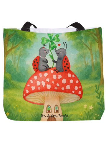 Mr. & Mrs. Panda Schultertasche Marienkäfer Fliegenpilz Design o... in Weiß