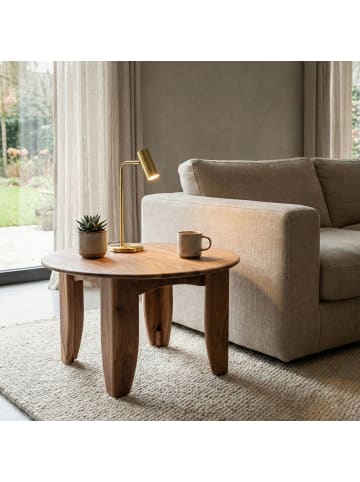 FineBuy Couchtisch in Braun / Akazie / 60x60x36