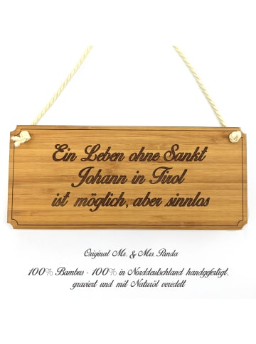 Mr. & Mrs. Panda Türschild Sankt Johann in Tirol mit Spruch in Keine Angabe
