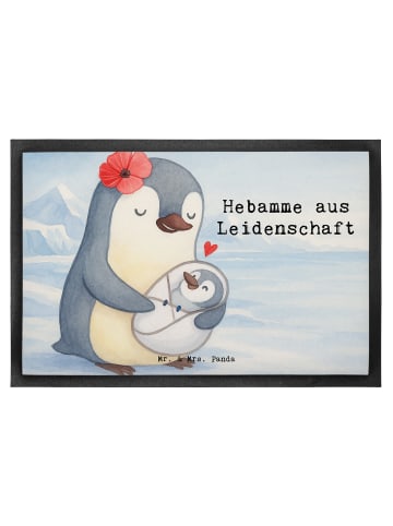 Mr. & Mrs. Panda fußmatte Hebamme Leidenschaft Design mit Spruch in Weiß