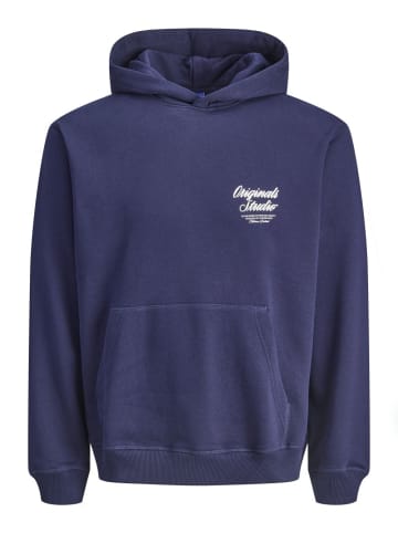 Jack & Jones Sweatshirt JORNORREBRO TYPO BACK SWEAT HOOD in Blau