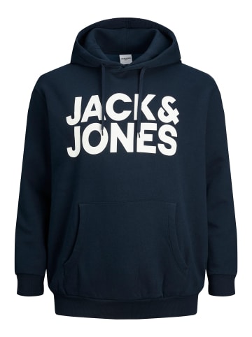 Jack & Jones Hoodie mit Logo Print JJECORP Kapuzen Pullover in Navy