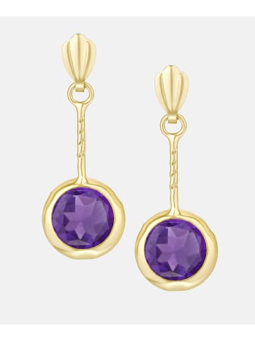 Vanlere Ohrhänger aus 375 Gelbgold mit Amethyst