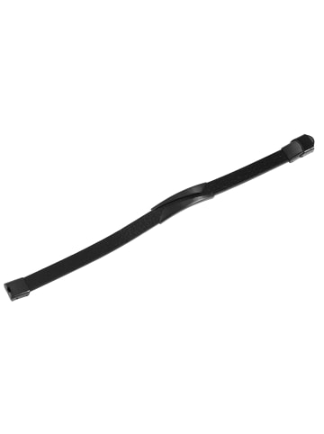 Adeliás Unisex Armband – Armreif aus Leder 21,5 cm in schwarz