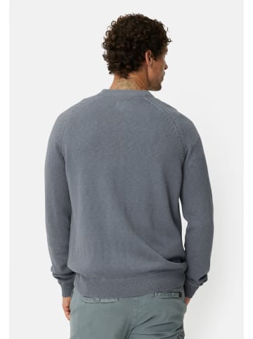 Camel Active Strickpullover mit Rundhalsausschnitt in Blau