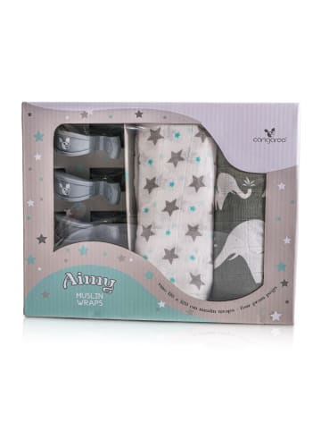 Cangaroo Stoffwindel Set Aimy 120x110cm in grau