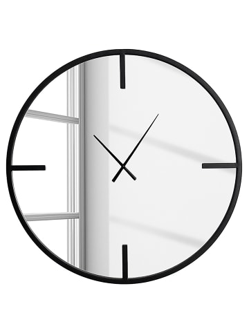 home24 home24 Wanduhr aus Metall in Schwarz (4 x 80 x 80 cm) in Schwarz