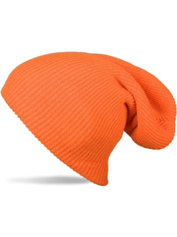 styleBREAKER Feinstrick Beanie Mütze in Orange