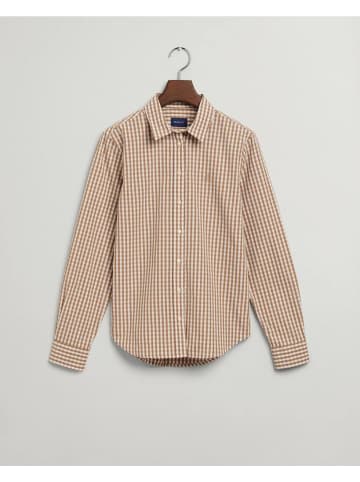 Gant Langarmbluse in warm khaki