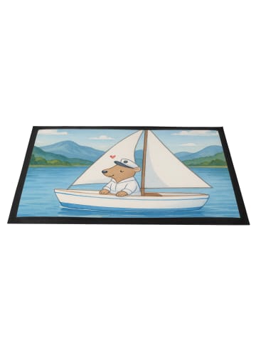 Mr. & Mrs. Panda Sauberlaufmatte Bär Segeln Design ohne Spruch in Weiß