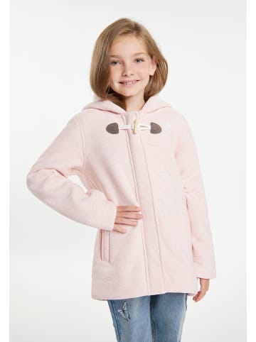 Schmuddelwedda Mädels Strickfleecedufflecoat Für Mädchen in Pastellrosa Melange