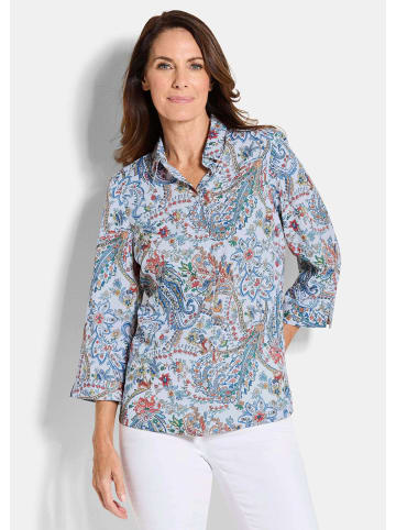 GOLDNER Kurzgröße:  Hemdbluse Druckbluse mit Paisley-Muster in bunt / gemustert