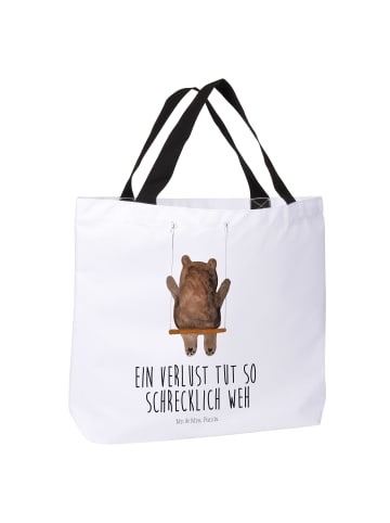 Mr. & Mrs. Panda Tote Bag Bär Schaukel mit Spruch in Weiß