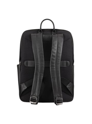 DuDu Sydney Daypack Leder 42 cm Laptopfach in black