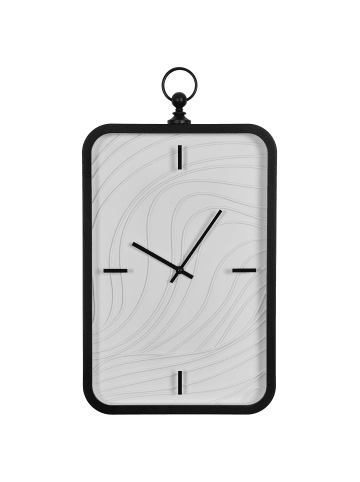 Beliani Wanduhr MOLIENS in Weiß/Schwarz - (W) 32 x (H) 57 x (L) 5 cm Vertikal
