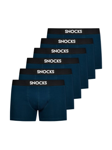 SNOCKS Boxershorts aus Bio-Baumwolle 6 Stück in Blau