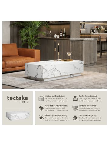 tectake Beistelltisch Inkl. Bodenschoner, Belastbarkeit 45 kg, 120 x 60 x 35cm