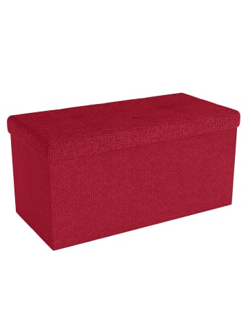 Intirilife Faltbare Sitzbank 76x38x38 cm in GRANAT ROT