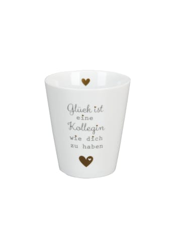 Krasilnikoff Happy Mug Glück ist eine Kollegin wie dich zu haben in weiss