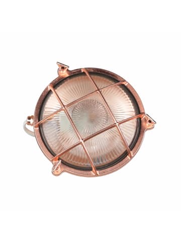 Licht-Erlebnisse Außen Wandlampe Ø 21 x (H)21 cm in Kupfer