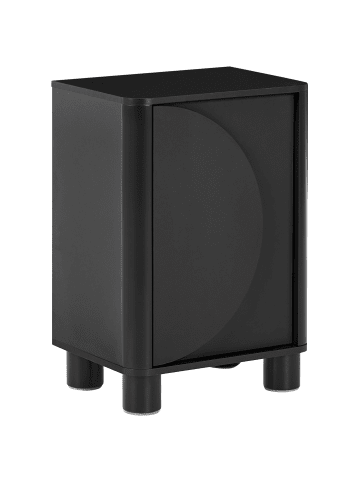 Beliani Nachttisch TOMINGLEY in Schwarz - (W) 40 x (H) 58 x (L) 30 cm