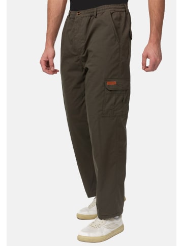 YSROMA Gefütterte Stretch Cargo Hose Straight Leg mit Tunnelzug in Dunkelgrün