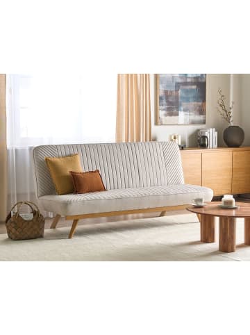 Beliani 2-Sitzer Sofa KALFAFEL in Beige/Braun - (W) 191 x (H) 84 x (L) 73 cm