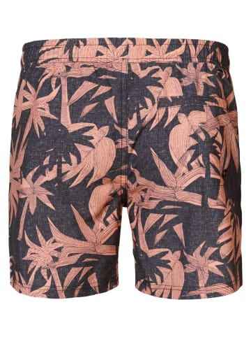 Petrol Industries Badehose mit tropischem Print Coconut in Rot