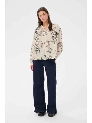 PART TWO Bluse kurzarm NatalePW Oversize fit in Dark Navy Botanical Print