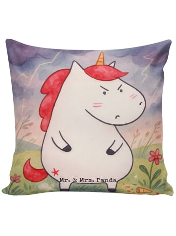 Mr. & Mrs. Panda kuschelkissen 40x40 Einhorn Wut Design ohne Spruch in Weiß