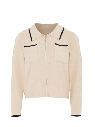 NAEMI Damen Cardigan in Wollweiss