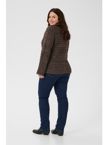 KAFFE curve Strickjacke KCmarina Loose fit in Black Coffee Melange