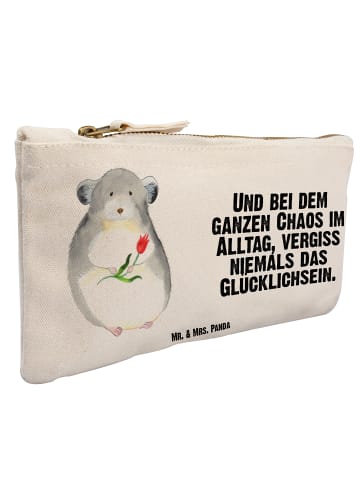 Mr. & Mrs. Panda Pouch Chinchilla Blume mit Spruch in Weiß