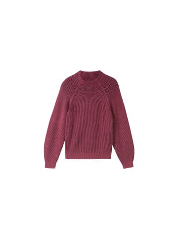 Tom Tailor Pullover in blackberry rib structure