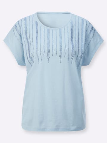creation L Rundhals-Shirt in hellblau