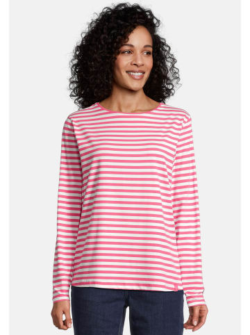 Salzhaut Rundkragen Langarmshirt für Damen in pink