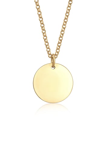 Elli Halskette 925 Sterling Silber Plättchen in Gold